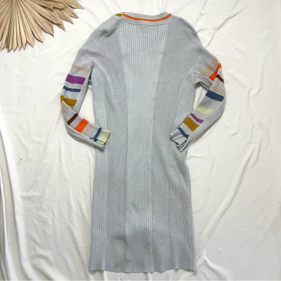 Anthropologie Daily Practice Stripe Sleeve Knit Ribbed Sweater Dress Size Small - Picture 6 of 7